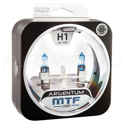 Лампа галогенная H1 - MTF Argentum + 80% 12V 55W 4000K