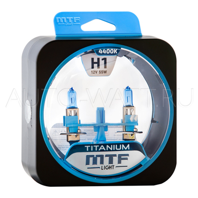 Лампа галогенная H1 - MTF Titanium 12V 55W 4400K