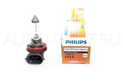 Лампа галогенная H16 - PHILIPS Standard 12V 19W 3000K