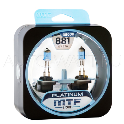 Лампа галогенная H27 881 - MTF Platinum 12V 27W 3800K