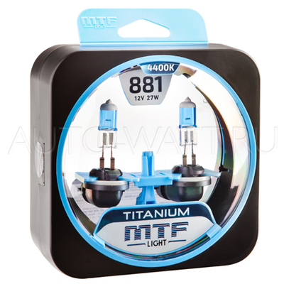 Лампа галогенная H27 881 - MTF Titanium 12V 27W 4400K