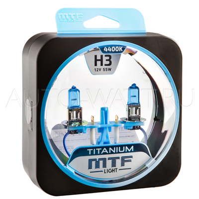 Лампа галогенная H3 - MTF Titanium 12V 55W 4400K