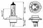 Лампа галогенная H4 - Bosch Plus 90% 12V 55/60W