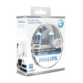 Лампа галогенная H4 - PHILIPS White Vision +60 12V 60/55W 4300K Комплект