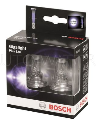 Лампа галогенная H7 - Bosch Gigalight Plus 120% 12V 55W