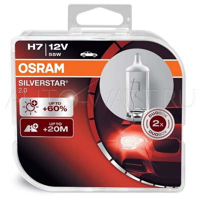 Лампа галогенная H7 - OSRAM Silverstar 2.0 12V 55W