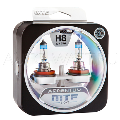 Лампа галогенная H8 - MTF Argentum + 50% 12V 35W 3500K