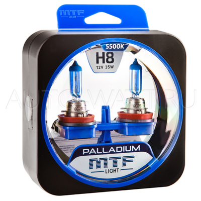 Лампа галогенная H8 - MTF Palladium 12V 35W 5500K