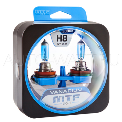 Лампа галогенная H8 - MTF Vanadium 12V 35W 5000K