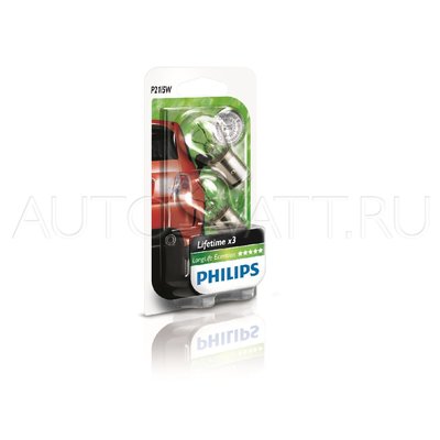 Лампа галогенная P21/5W 1157 - PHILIPS LongLife EcoVision 12V 21/5W 3000K Комплект