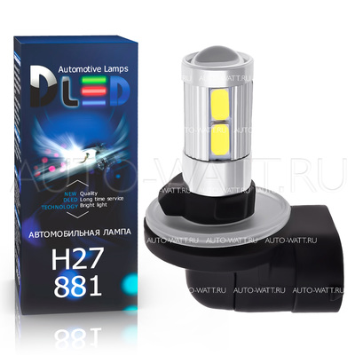 Светодиодная лампа H27 881 - CREE+SMD5630 Линза 8Вт (1шт)