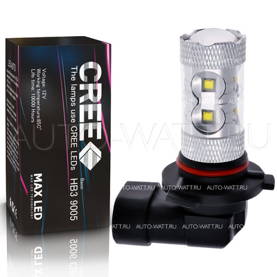 Светодиодная лампа HB3 9005 - 10 CREE Линза 50Вт