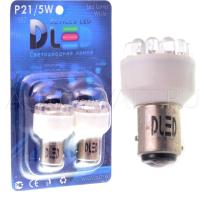 Светодиодная лампа P21/5W 1157 - 19 DIP 0.9Вт Белая