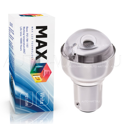 Светодиодная лампа P21/5W 1157 - 1 High-Power 2Вт + Линза Белая