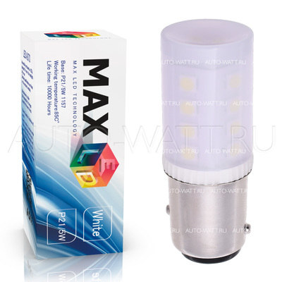 Светодиодная лампа P21/5W 1157 - Max-FIT3 8Вт Белая