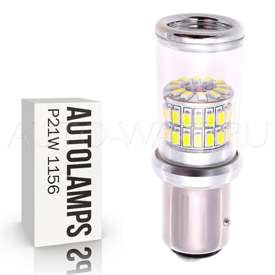Светодиодная лампа P21W 1156 - 48 SMD3014 9Вт Белая 3000К