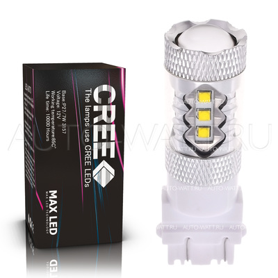 Светодиодная лампа P27/7W 3157 - 16 CREE Линза 80Вт