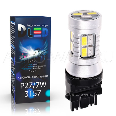 Светодиодная лампа P27/7W 3157 - 20 SMD5730 5Вт Белый-Жёлтый