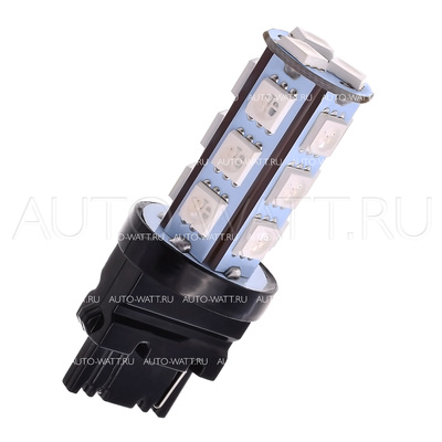 Светодиодная лампа P27W 3156 - 18 SMD5050 4.32Вт Красная