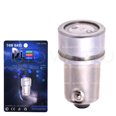 Светодиодная лампа T4W BA9S - 1 High-Power 1Вт Зелёная