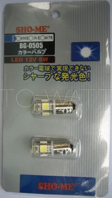 Светодиодная лампа T4W BA9S - SHO-ME T4W - BG 0505 - 5W Белая