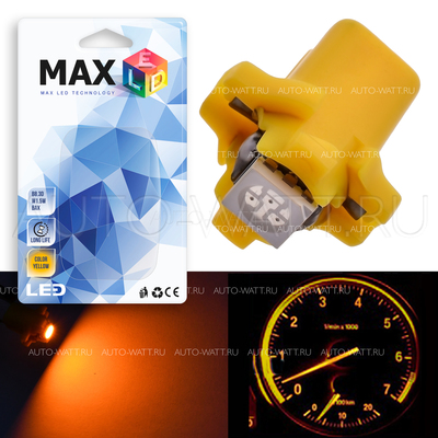 Светодиодная лампа T5 – B8.3D 1 SMD 5050 0.24Вт Жёлтая