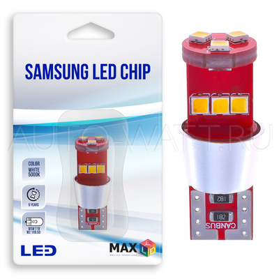 Светодиодная лампа W16W T15 – Max-Samsung 9Led 9Вт Белая