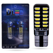 Светодиодная лампа W5W T10 – 24 SMD3014 2.4Вт + Обманка