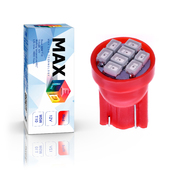 Светодиодная лампа W5W T10 – Max-Lendigo 8Led 0.8Вт Красная