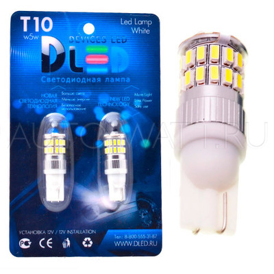 Светодиодная лампа W5W T10 – 36 SMD3014 9Вт 4000K