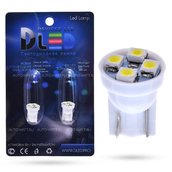 Светодиодная лампа W5W T10 – 4 SMD3528 0.4Вт Белая