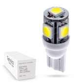 Светодиодная лампа W5W T10 – 5 SMD5050 1.2Вт Белая