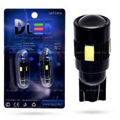 Светодиодная лампа W5W T10 – 6 SMD5630 Black Линза 2.4Вт