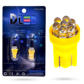 Светодиодная лампа WY5W T10 – 7 Dip Led 0.4Вт Жёлтая