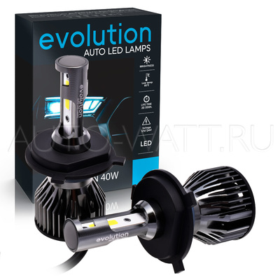 Светодиодные автолампы H4 - Evolution 40W (2шт)